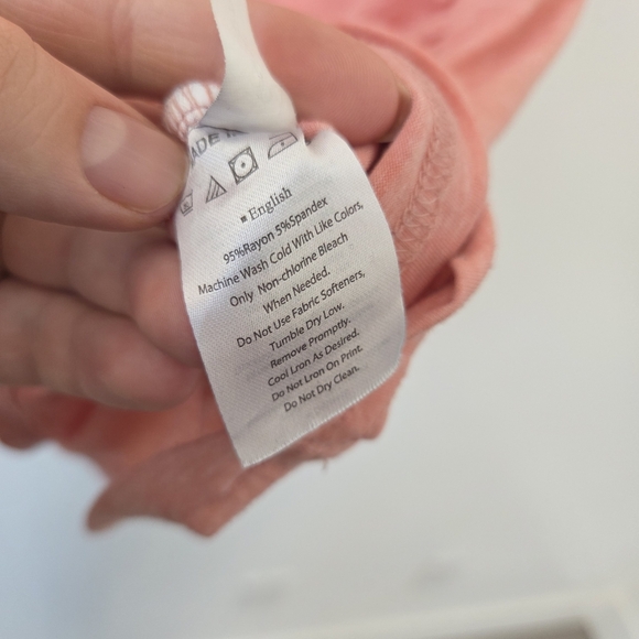 Lot Of 2 Nursing Breastfeeding Shirts Pink XL Short Sleeve High Neck Modest Soft - Picture 6 of 8